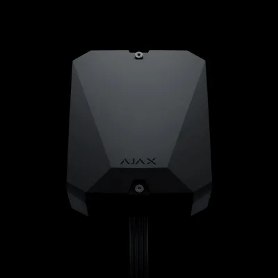 Гібридна централь системи безпеки Ajax FIBRA Hub Hybrid (4G) чорна