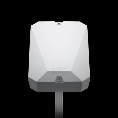 Гібридна централь системи безпеки Ajax FIBRA Hub Hybrid (2G) біла