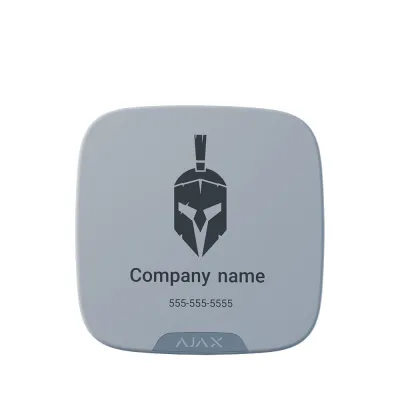 Лицьова панель Ajax Brandplate для брендування вуличної сирени StreetSiren DoubleDeck (10 шт.) white