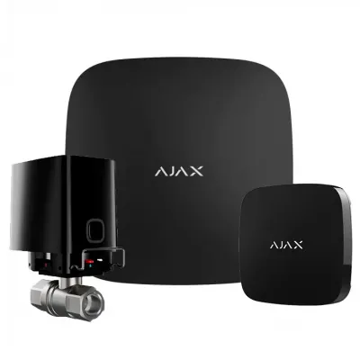 Комплект запобігання затопленню Ajax LeaksProtectKit ½" (DN 15) чорний