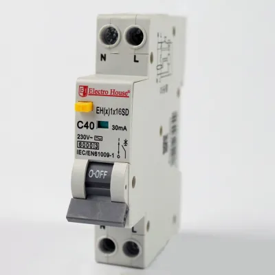 Дифф. автомат  16 A  1p+N  (1 модуль) 230-240 в  6 ка