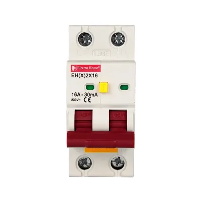 Дифф. автомат 16 A 1p+N (2 модулі) 230-240 в 4,5 ка EH(x) 2x16DIFF