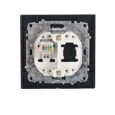 Розетка комп'ютерна 1x8P8C графіт EH-2114-PG