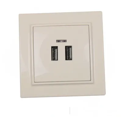 Розетка USB (2 порти) 2 A  Enzo  лате
