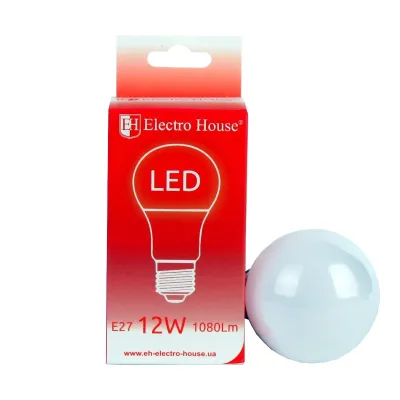 LED лампа A60 E27 12 вт 4100К EH-LMP-1241