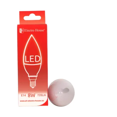 LED лампа свіча E14 8 вт 4100К EH-LMP-1253