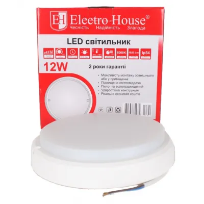 LED світильник для жкг 12 вт  6500К 1020 лм  IP54