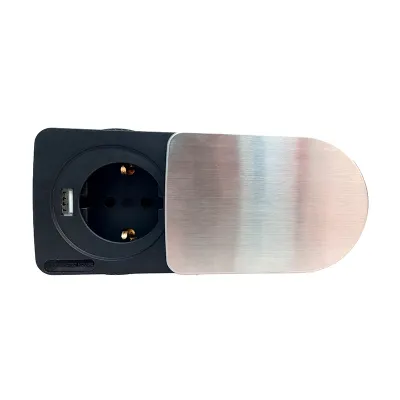 Компактна меблева розетка   1 x 16 а  , 1 x USB 2,1 А, провід 3 x 1.5 mm²