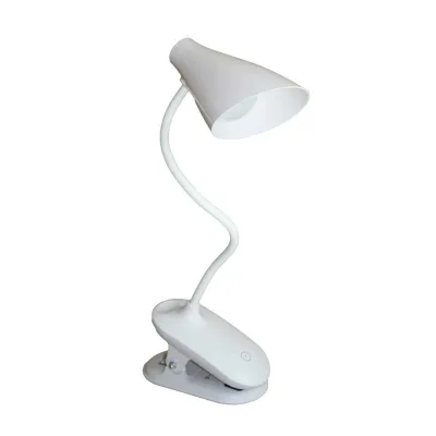 LED світильник настільний білий з акумулятором та з кріпленням