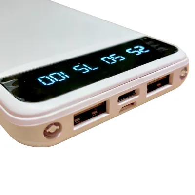 Power Bank 10000 mAh з ліхтариком type-c білий EH-P-01-W