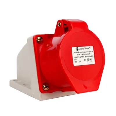 Силовий штепсельний роз'єм 5x16 (стаціонарний)/3P+PE+N /16 а /380 – 415 в /IP44