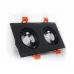 LED світильник стельовий чорний подвійний 5Wx2 кут повороту 45° 4100К EH-CLM-04