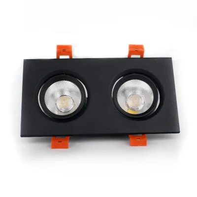 LED світильник стельовий чорний подвійний   5Wx2 кут повороту   45° 4100К