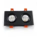 LED світильник стельовий чорний подвійний 5Wx2 кут повороту 45° 4100К EH-CLM-04