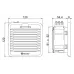 Finder 7F.20.8.120.1020 | 7F2081201020 | Вентилятор із фільтром, стандартна версія, живлення 120В АС, витрата повітря 24м3/ч