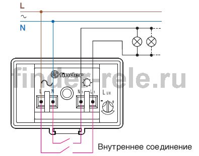 Схема підключення фотореле finder