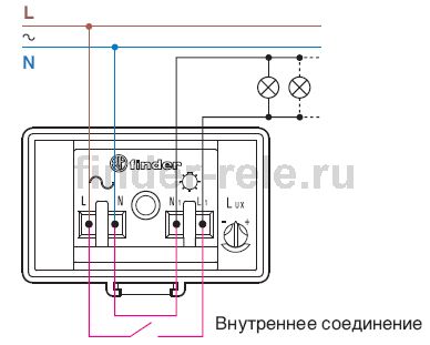 Схема підключення фотореле finder