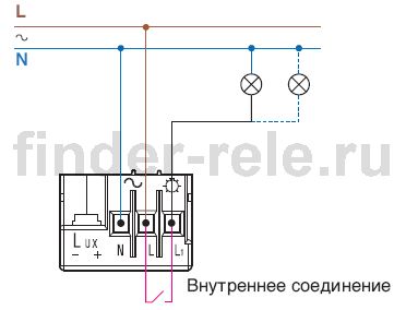 Схема підключення фотореле finder