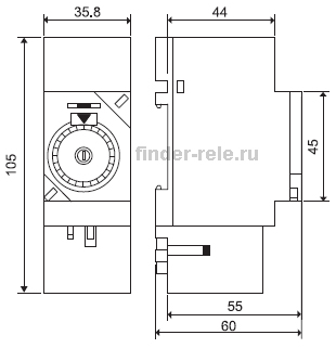 размеры реле часу