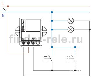Схема підключення электронного реастата в монтажную коробку