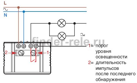 Схема підключення датчика движения серии 18.31