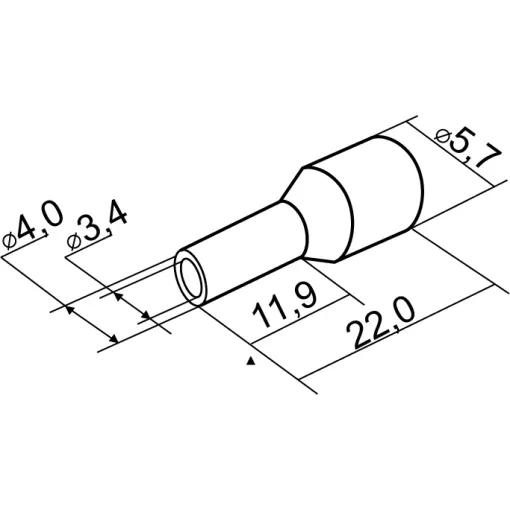 Наконечники трубчатые НТ 6,0-12 синие (100шт)