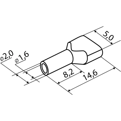 Наконечники трубчасті ТЕ 0,75-08 сині (100 шт.)