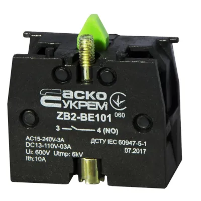 ZB2-BE101 NO Контакт до кнопок ХB2 АСКО A0140010025