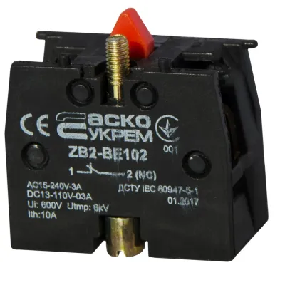 ZB2-BE102 NС Контакт до кнопок ХB2 АСКО A0140010026