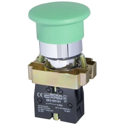 XB2-BC31 Кнопка грибок (d 40 мм) Старт зелена ACKO A0140010052