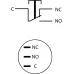 TYJ 16-211 Кнопка металлическая плоская, 1NO + 1NC.