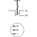TYJ 16-311 Кнопка металлическая плоская с фикс., 1NO + 1NC.