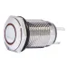 TYJ 16-261 Кнопка металева пласка з підсвічуванням, 1NO+1NC, червона 220V.