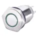 TYJ 16-261 Кнопка металева пласка з підсвічуванням, 1NO+1NC, зелена 220V.