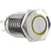 TYJ 16-261 Кнопка металева пласка з підсвічуванням, 1NO+1NC, жовта 220V.