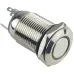 TYJ 16-261 Кнопка металева пласка з підсвічуванням, 1NO+1NC, жовта 220V.