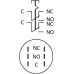 TYJ 19-312 Кнопка металлическая плоская с фикс., 2NO + 2NC.