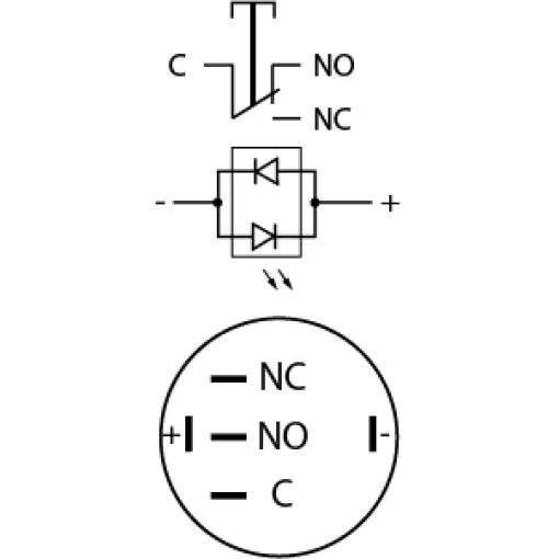TYJ 19-271 Кнопка металева пласка з підсвічуванням, 1NO+1NC, жовта 220V.