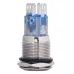 TYJ 19-272 Кнопка металлическая плоская с подсветкой, 2NO + 2NC, желтая 220V.