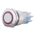 TYJ 19-272 Кнопка металева пласка з підсвічуванням, 2NO+2NC, червона 220V.
