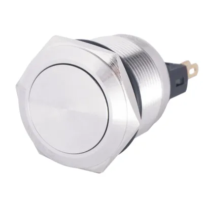TYJ 22-211 Кнопка металлическая плоская, 1NO + 1NC. ACKO A0140010124