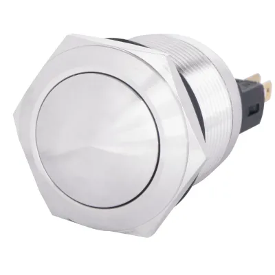 TYJ 22-331 Кнопка металлическая выпуклая с фикс., 1NO + 1NC. ACKO A0140010130