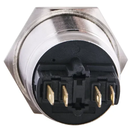 TYJ 22-331 Кнопка металлическая выпуклая с фикс., 1NO + 1NC.