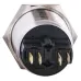 TYJ 22-331 Кнопка металлическая выпуклая с фикс., 1NO + 1NC.
