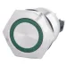 TYJ 22-271 Кнопка металлическая плоская с подсветкой, 1NO + 1NC, зеленый 220V.