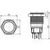 TYJ 22-271 Кнопка металлическая плоская с подсветкой, 1NO + 1NC, зеленый 220V.