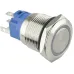 TYJ 19-271 Кнопка металлическая плоская с подсветкой, 1NO + 1NC, красная 24V.