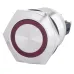 TYJ 22-271 Кнопка металлическая плоская с подсветкой, 1NO + 1NC, красная 24V.