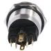 TYJ 22-271 Кнопка металлическая плоская с подсветкой, 1NO + 1NC, красная 24V.
