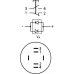 TYJ 22-271 Кнопка металлическая плоская с подсветкой, 1NO + 1NC, красная 24V.